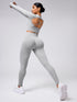 Back Crisscross Round Neck Long Sleeve Top and Leggings Active Set - Odaingerous